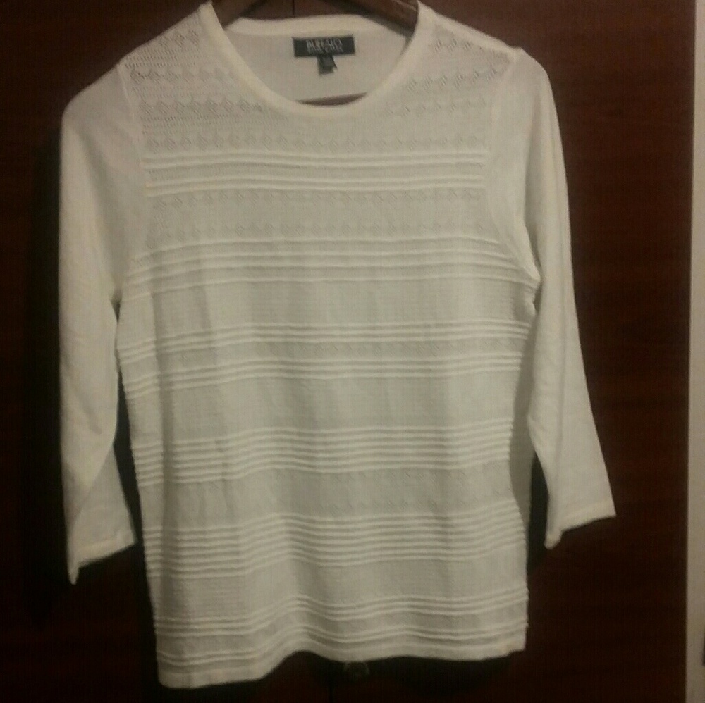 Fine-rib cotton Cream Classic T-Shirt